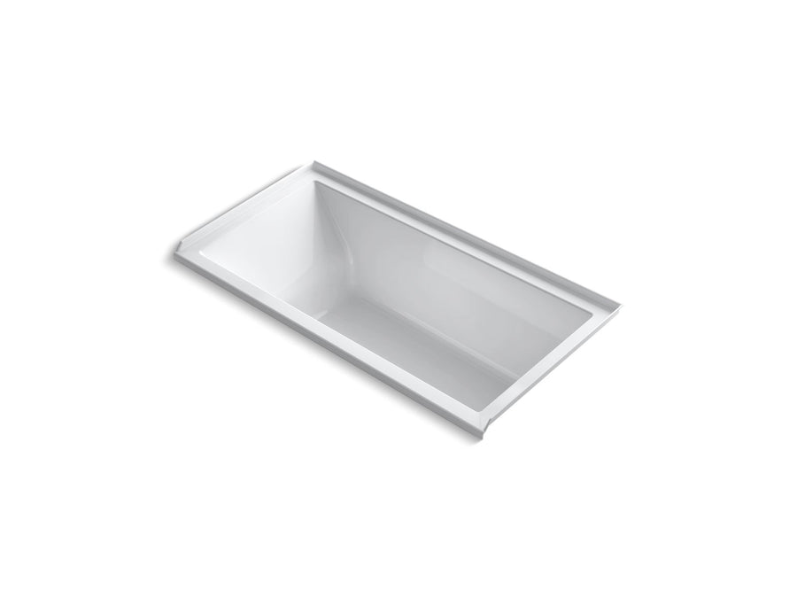 Underscore Rectangle 62.5' Acrylic Alcove Bathtub in White