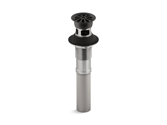 Bathroom Sink Grid Drain in Matte Black with Overflow (9.75" x 4.75" x 4.25")