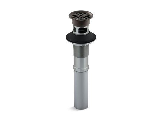 Bathroom Sink Grid Drain in Oil-Rubbed Bronze with Overflow (9.75" x 4.75" x 4.25")