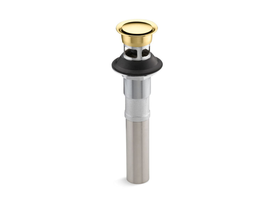 Bathroom Sink Pop-Up Clicker Drain in Vibrant Polished Brass (9.75' x 4.75' x 4')