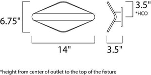 Alumilux Sconce 6.75' 2 Light Wall Sconce in Bronze