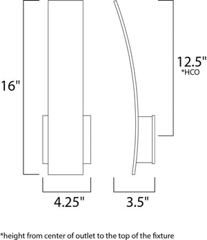 Alumilux Sconce 16' 5 Light Wall Sconce in White