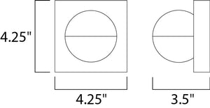 Alumilux Sconce 4.25' Single Light Wall Sconce in Satin Aluminum