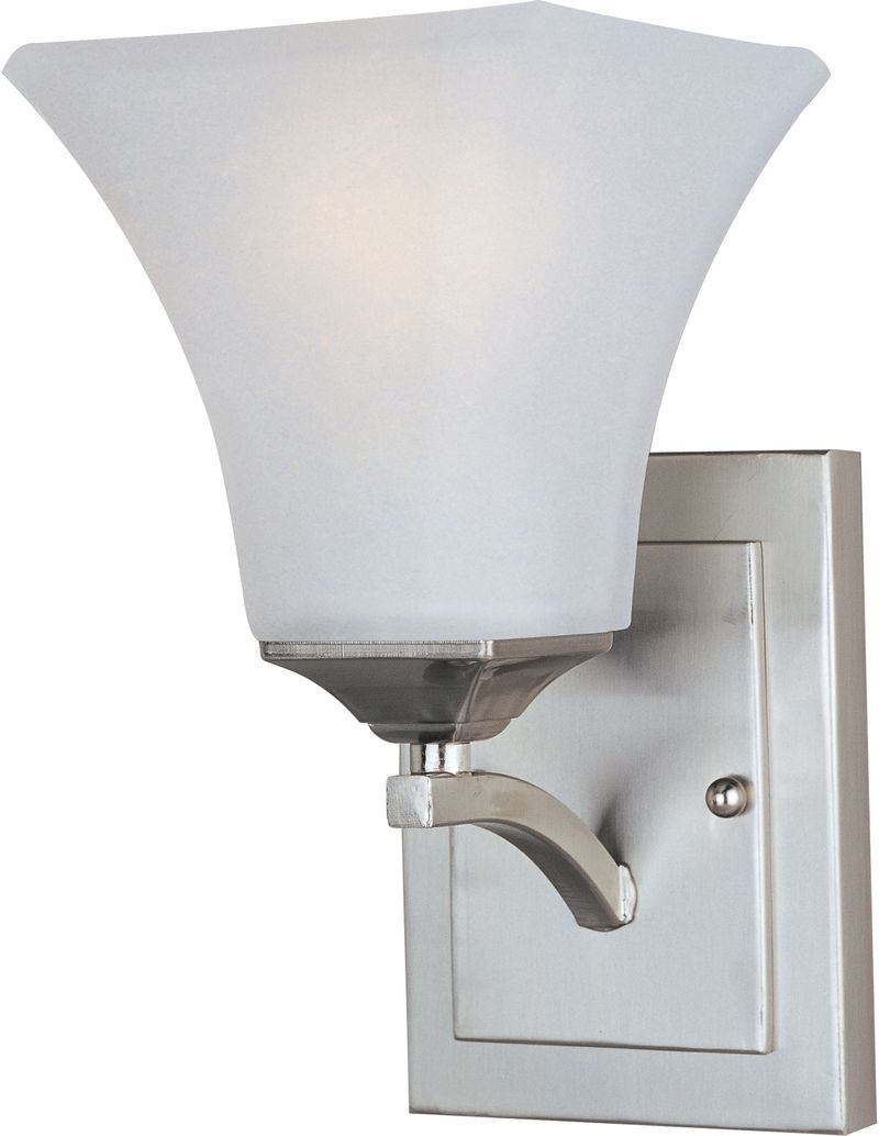 Aurora 10' Single Light Wall Sconce in Satin Nickel