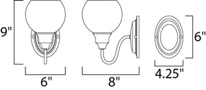 Ballord 9' Single Light Wall Sconce in Polished Chrome