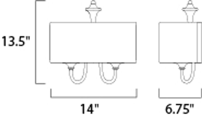 Bongo 13.5' 2 Light Wall Sconce in Satin Nickel
