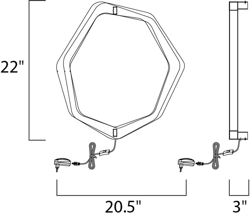 Boulder 22' 7 Light Wall Sconce in Polished Chrome