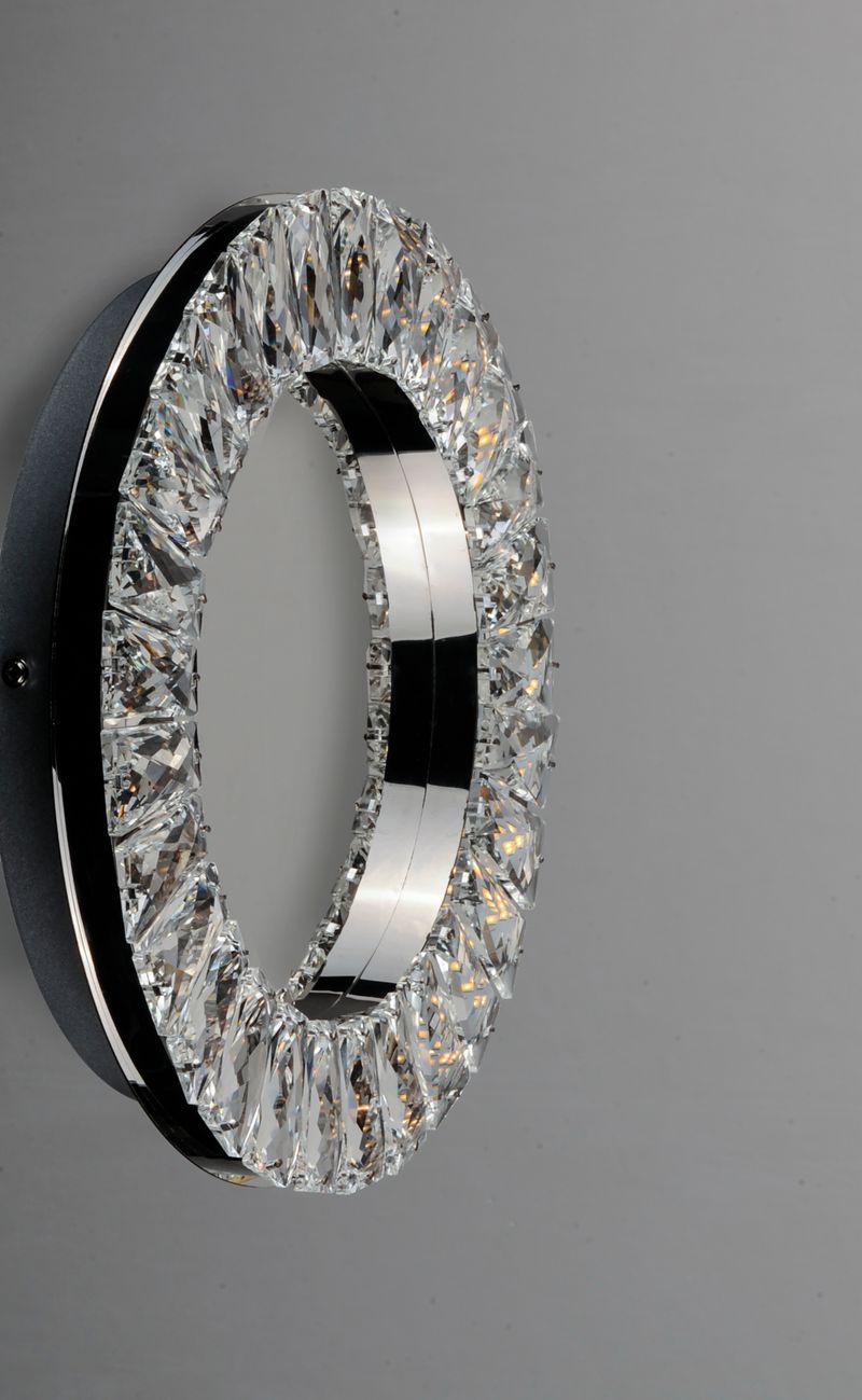 Charm 12' Single Light Wall Sconce in Polished Chrome