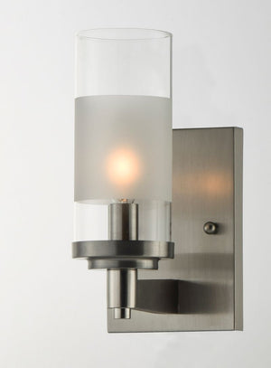 Crescendo 9' Single Light Wall Sconce in Satin Nickel