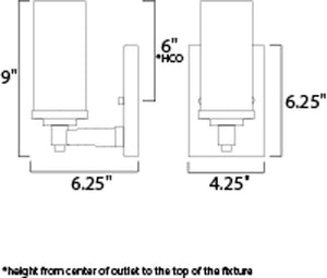 Crescendo 9' Single Light Wall Sconce in Oil Rubbed Bronze