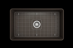 Aderci 30' x 18' x 10' Single-Basin Farmhouse Apron Front Kitchen Sink in Matte Brown