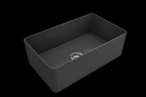 Aderci 30' x 18' x 10' Single-Basin Farmhouse Apron Front Kitchen Sink in Matte Dark Gray