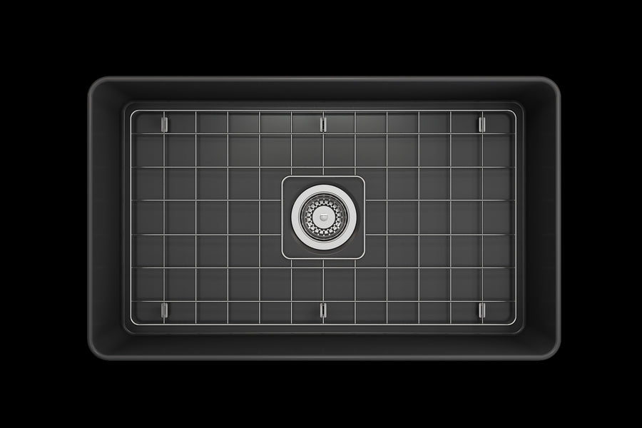 Aderci 30' x 18' x 10' Single-Basin Farmhouse Apron Front Kitchen Sink in Matte Dark Gray