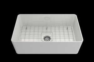 Aderci 30' x 18' x 10' Single-Basin Farmhouse Apron Front Kitchen Sink in White