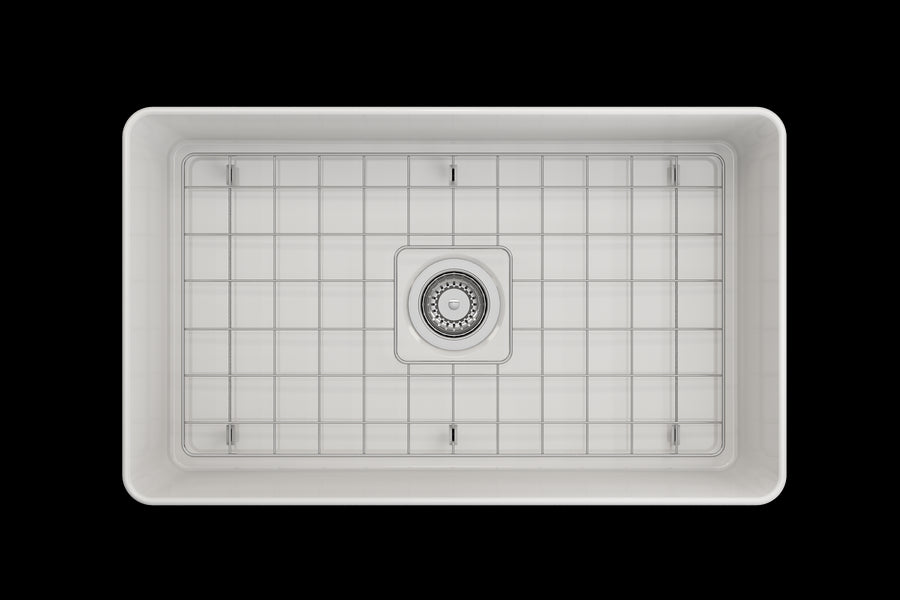 Aderci 30' x 18' x 10' Single-Basin Farmhouse Apron Front Kitchen Sink in White