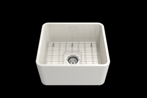 Classico 20' x 18' x 10' Single-Basin Farmhouse Apron Front Kitchen Sink in Biscuit