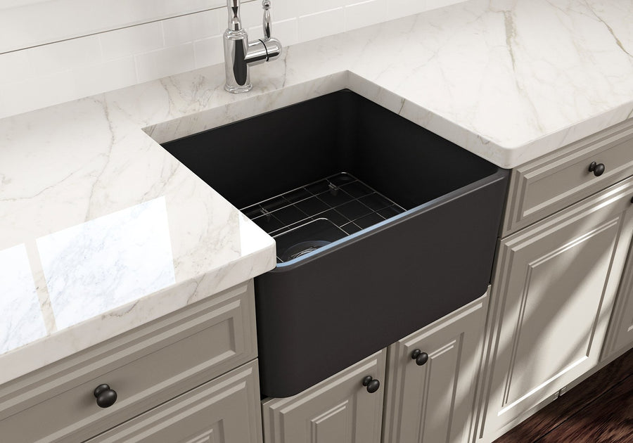 Classico 20' x 18' x 10' Single-Basin Farmhouse Apron Front Kitchen Sink in Matte Dark Gray