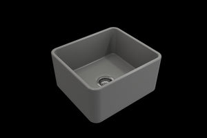 Classico 20' x 18' x 10' Single-Basin Farmhouse Apron Front Kitchen Sink in Matte Gray