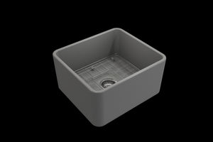 Classico 20' x 18' x 10' Single-Basin Farmhouse Apron Front Kitchen Sink in Matte Gray