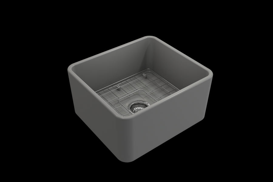 Classico 20' x 18' x 10' Single-Basin Farmhouse Apron Front Kitchen Sink in Matte Gray