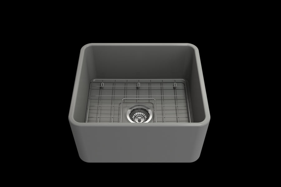 Classico 20' x 18' x 10' Single-Basin Farmhouse Apron Front Kitchen Sink in Matte Gray