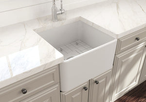 Classico 20' x 18' x 10' Single-Basin Farmhouse Apron Front Kitchen Sink in Matte White
