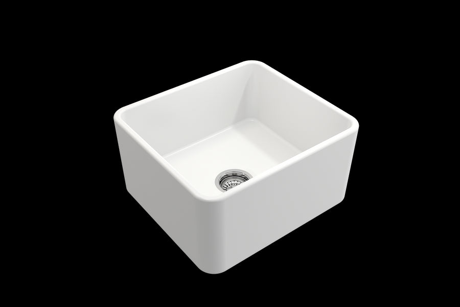 Classico 20' x 18' x 10' Single-Basin Farmhouse Apron Front Kitchen Sink in Matte White