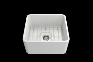 Classico 20' x 18' x 10' Single-Basin Farmhouse Apron Front Kitchen Sink in Matte White