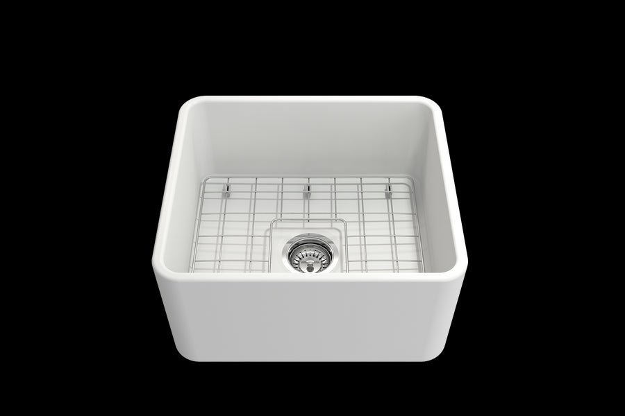 Classico 20' x 18' x 10' Single-Basin Farmhouse Apron Front Kitchen Sink in Matte White