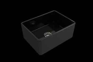 Classico 24' x 18' x 10' Single-Basin Farmhouse Apron Front Kitchen Sink in Black