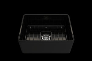 Classico 24' x 18' x 10' Single-Basin Farmhouse Apron Front Kitchen Sink in Black