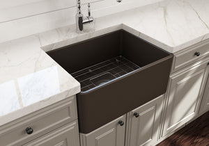 Classico 24' x 18' x 10' Single-Basin Farmhouse Apron Front Kitchen Sink in Matte Brown