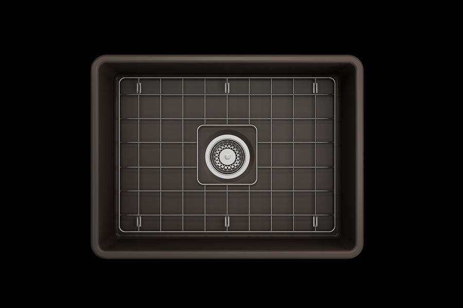 Classico 24' x 18' x 10' Single-Basin Farmhouse Apron Front Kitchen Sink in Matte Brown