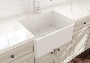 Classico 24' x 18' x 10' Single-Basin Farmhouse Apron Front Kitchen Sink in White