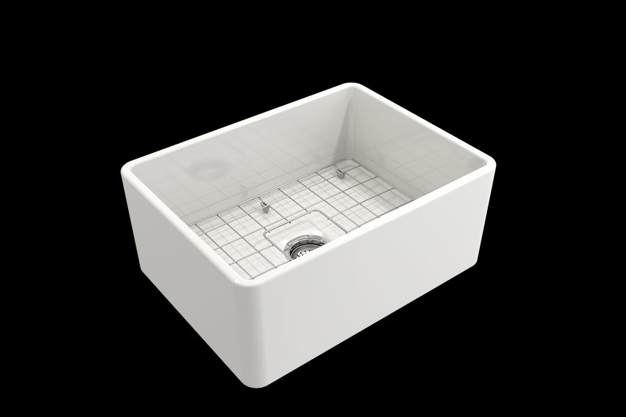 Classico 24' x 18' x 10' Single-Basin Farmhouse Apron Front Kitchen Sink in White
