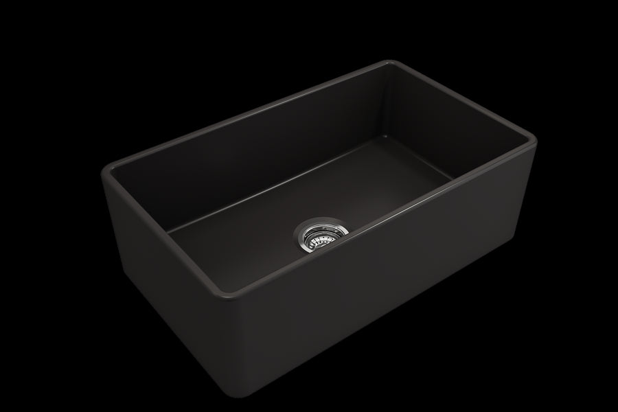 Classico 30' x 18' x 10' Single-Basin Farmhouse Apron Front Kitchen Sink in Matte Black