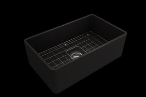 Classico 30' x 18' x 10' Single-Basin Farmhouse Apron Front Kitchen Sink in Matte Black