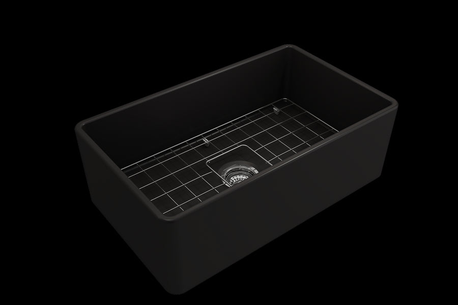 Classico 30' x 18' x 10' Single-Basin Farmhouse Apron Front Kitchen Sink in Matte Black
