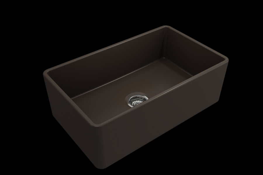 Classico 30' x 18' x 10' Single-Basin Farmhouse Apron Front Kitchen Sink in Matte Brown