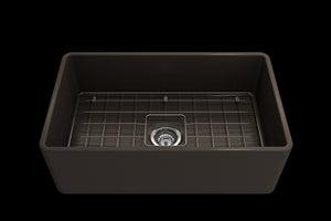 Classico 30' x 18' x 10' Single-Basin Farmhouse Apron Front Kitchen Sink in Matte Brown