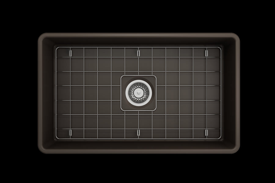 Classico 30' x 18' x 10' Single-Basin Farmhouse Apron Front Kitchen Sink in Matte Brown