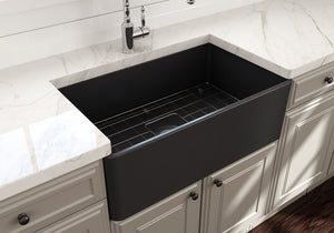 Classico 30' x 18' x 10' Single-Basin Farmhouse Apron Front Kitchen Sink in Matte Dark Gray