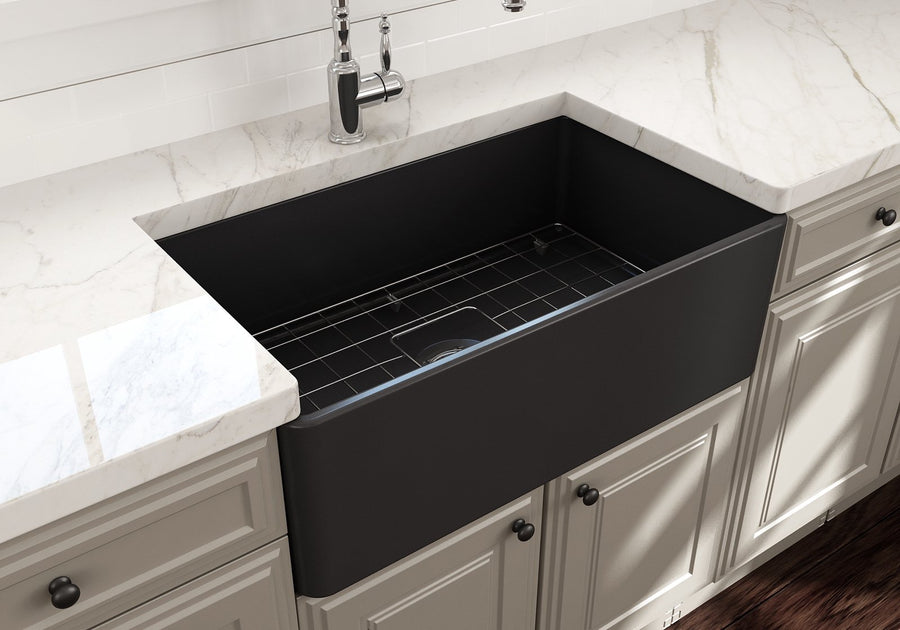 Classico 30' x 18' x 10' Single-Basin Farmhouse Apron Front Kitchen Sink in Matte Dark Gray