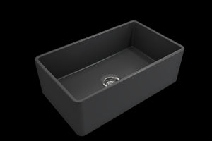 Classico 30' x 18' x 10' Single-Basin Farmhouse Apron Front Kitchen Sink in Matte Dark Gray