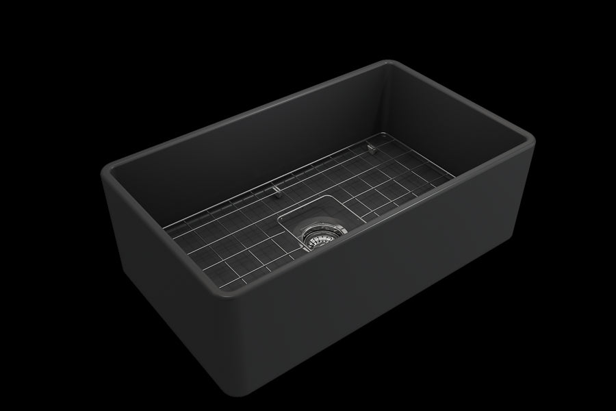 Classico 30' x 18' x 10' Single-Basin Farmhouse Apron Front Kitchen Sink in Matte Dark Gray