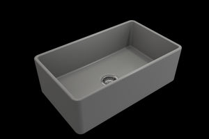 Classico 30' x 18' x 10' Single-Basin Farmhouse Apron Front Kitchen Sink in Matte Gray