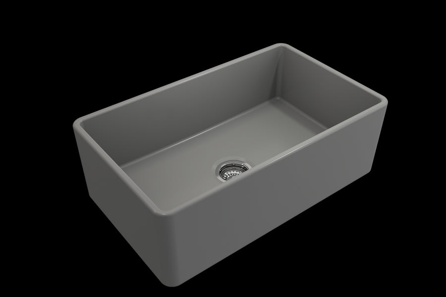 Classico 30' x 18' x 10' Single-Basin Farmhouse Apron Front Kitchen Sink in Matte Gray