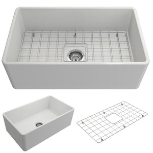 Classico 30' x 18' x 10' Single-Basin Farmhouse Apron Front Kitchen Sink in Matte White