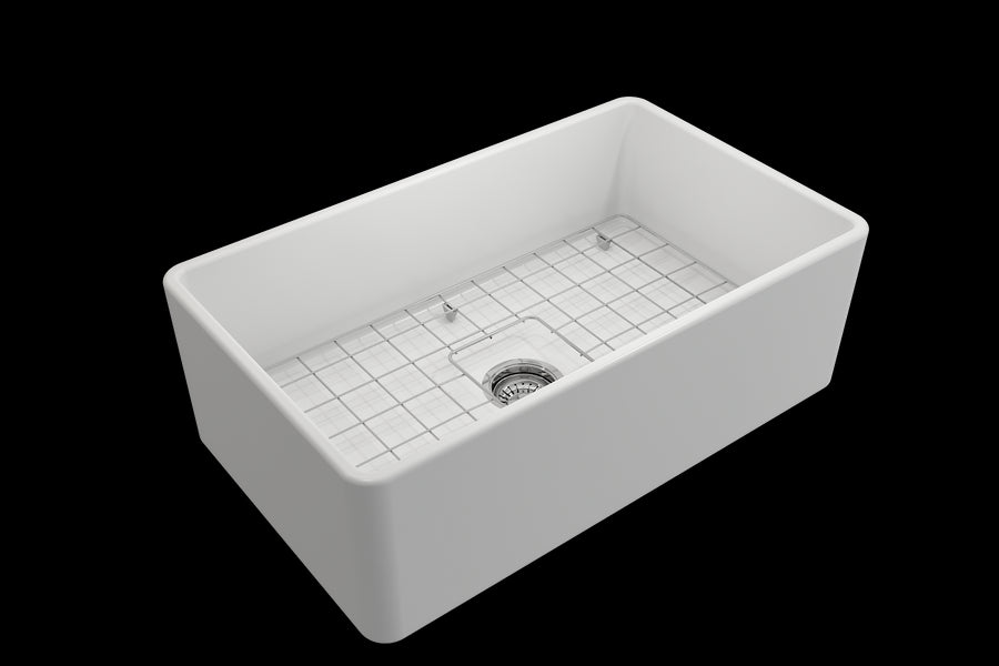 Classico 30' x 18' x 10' Single-Basin Farmhouse Apron Front Kitchen Sink in Matte White