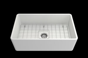 Classico 30' x 18' x 10' Single-Basin Farmhouse Apron Front Kitchen Sink in Matte White